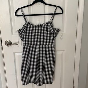 Gingham Spaghetti Strap Tie Back Mini Dress